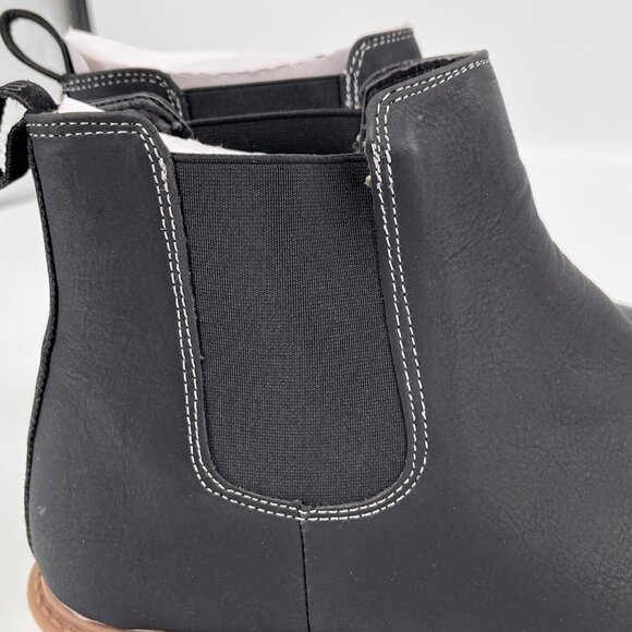 New York & Company Norman Chelsea Boots Size 11 Black Faux Leather Upper - Picture 5 of 13